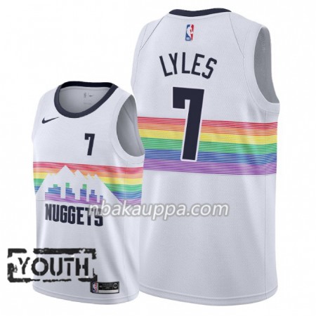 Denver Nuggets Trey Lyles 7 2018-19 Nike City Edition Valkoinen Pelipaidat Swingman - Lasten